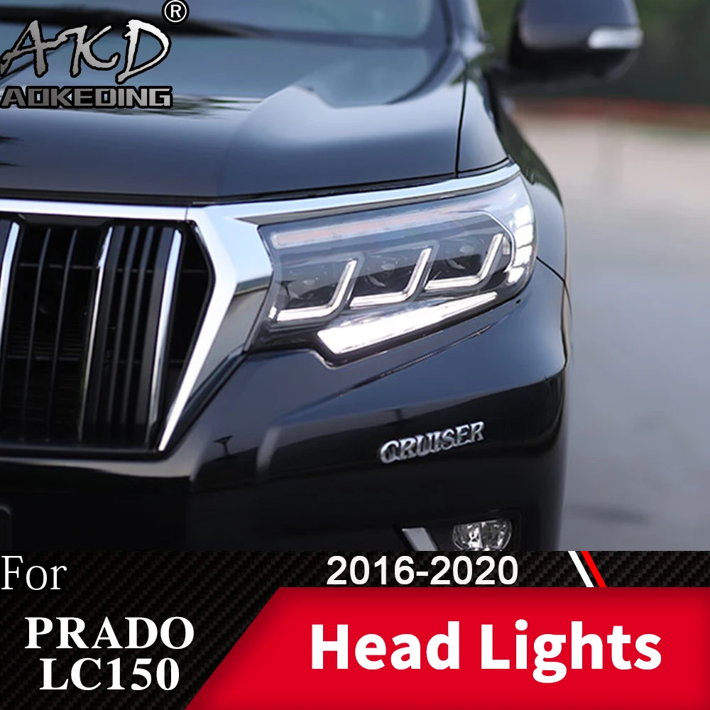 Передняя фара для автомобиля Toyota Prado 2016 2020 LC150 головной светильник s туман дневные