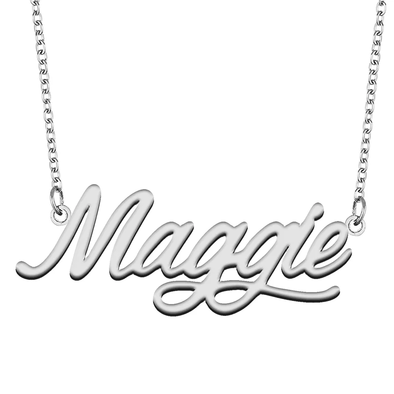 Maggie Custom Name Necklace Customized Pendant Choker Personalized Jewelry Gift for Women Girls Friend Christmas Present