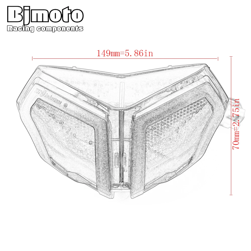 

Motorcycle Rear LED Brake Lamp Tail Light Turn Signal Light Integrated For DUCATI 848 EVO 2008-2014 1098 1199 2007-2013