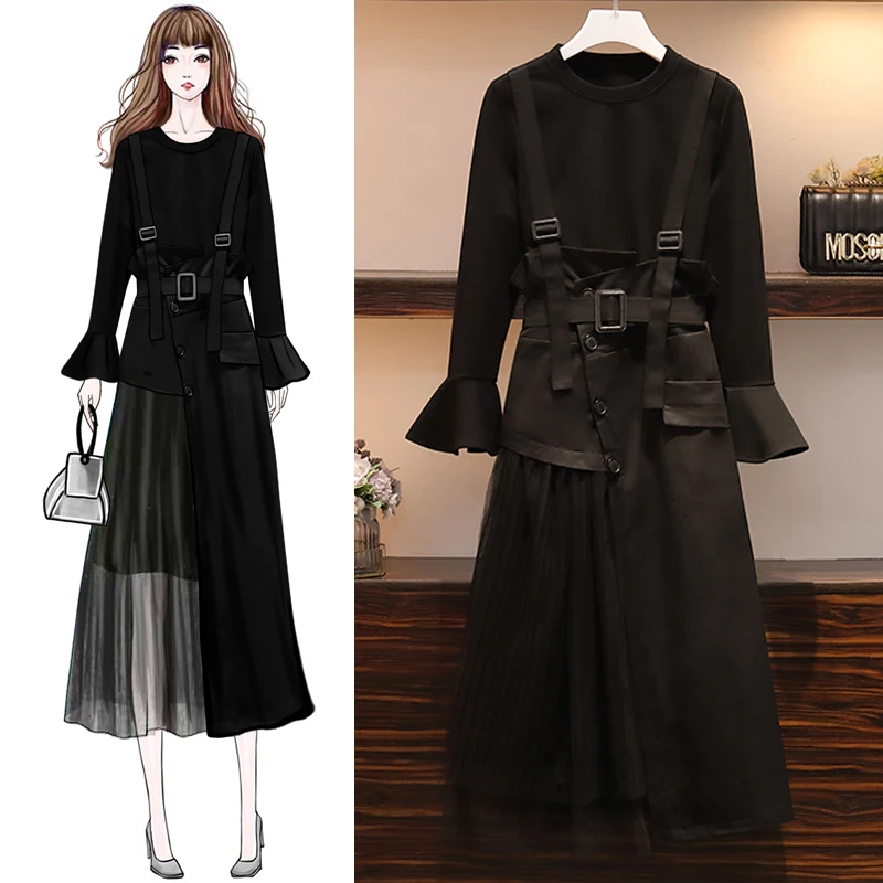 

Large-size Women's Autumn Dress 2019