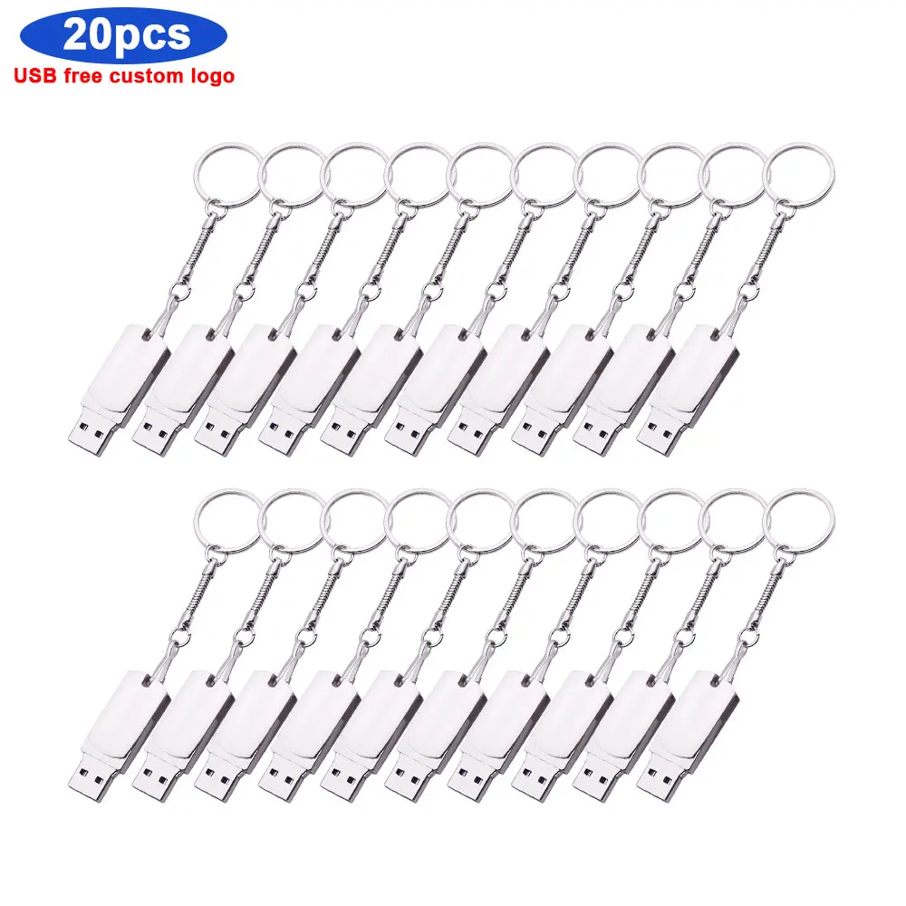 

20pcs/lot High Speed USB 2.0 Flash Drive 32GB 64GB 128GB Pendrive Waterproof Metal usb flash drive Pen memory Sticks free logo