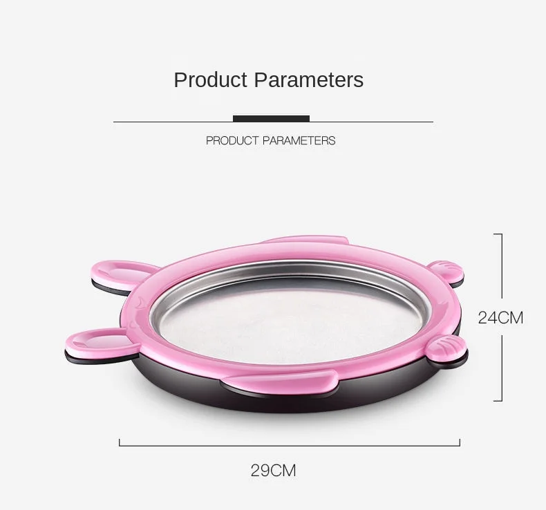 

Cartoon Mini Fried Ice Cream Yogurt Making Machine Fruit Roll Maker Pan Summer Cool Ice Make Ice For Kids Pink