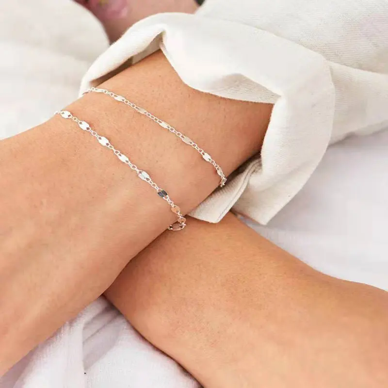 

Hot selling handmade lips with men's and women's fashion double-layer suit bracelet personality simple bracelet necklace women