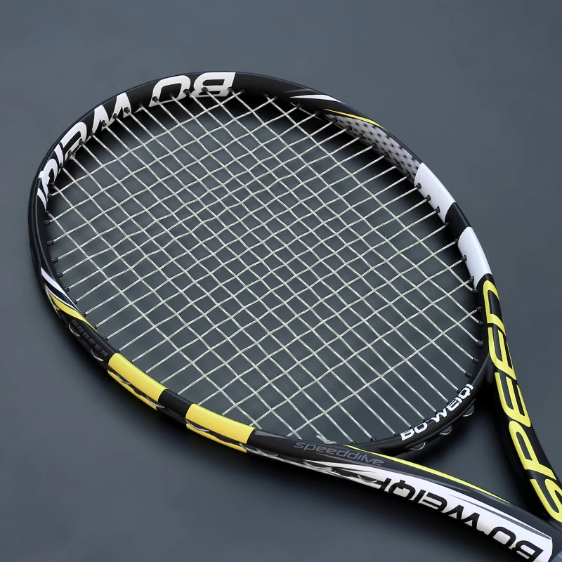 Профессиональная полностью углеродная тренировочная Теннисная ракетка с веревочной сумкой технического типа ракетки для взрослых спортивных соревнований для женщин и мужчин
