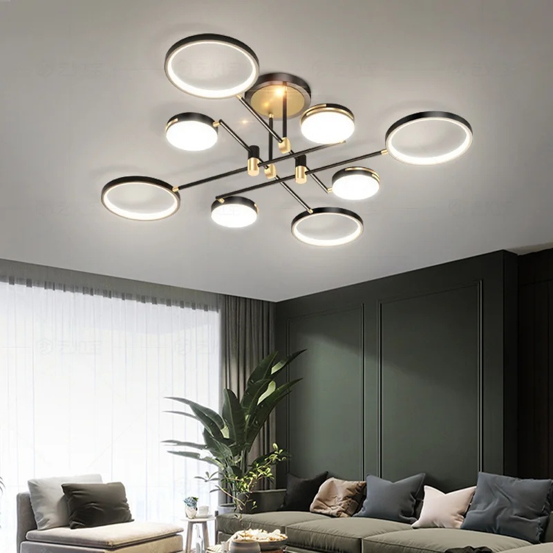 

Modern Simple Chandelier Atmosphere Home Living Room Ceiling Lamp Lights Luxury Led Lights New Nordic Indoor Lighting Chandelier