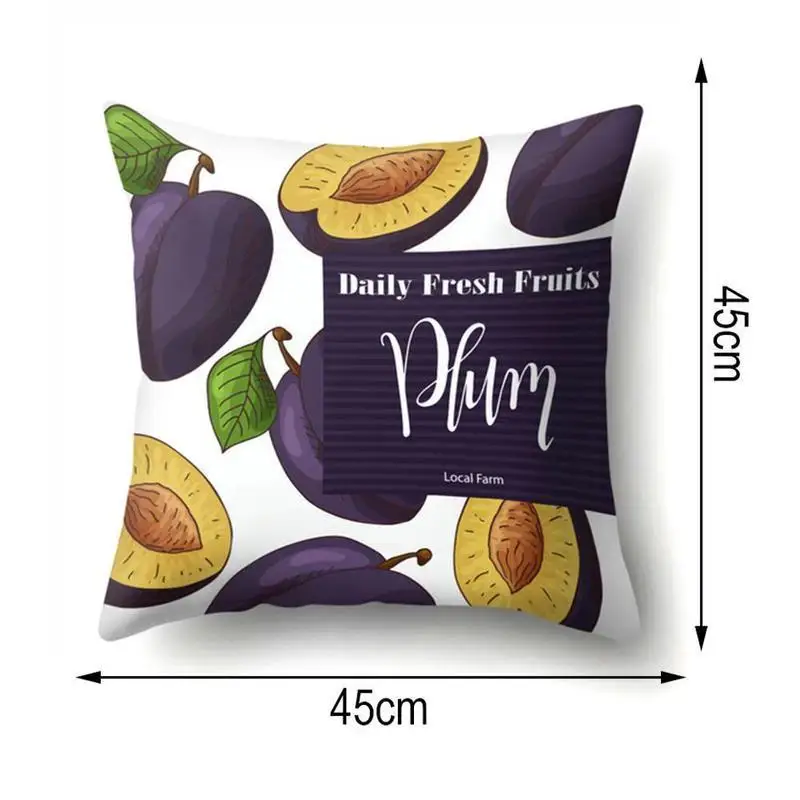 

Square Soft Peachskin Cushion Cover For Home Living Seat Fruit Throw Room Bedroom Decoration Printing Case Pillow Car Z6L9