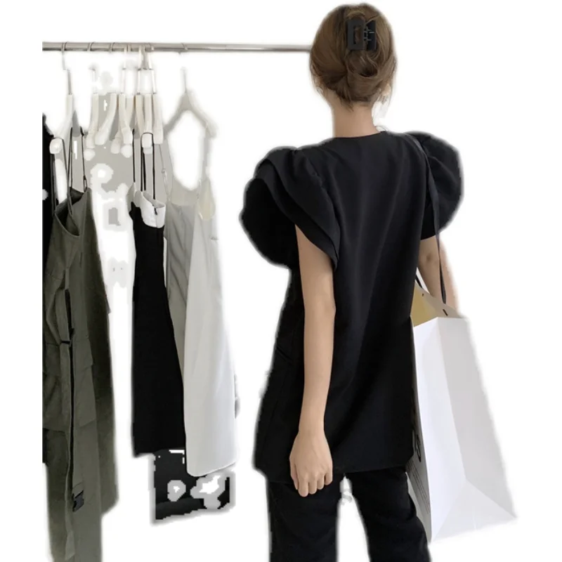 

Sleeveless Women Blazers And Jackets Office Lady Ladies Blazer Fashion Style Suit With Lotus Leaf Sleeves Coat