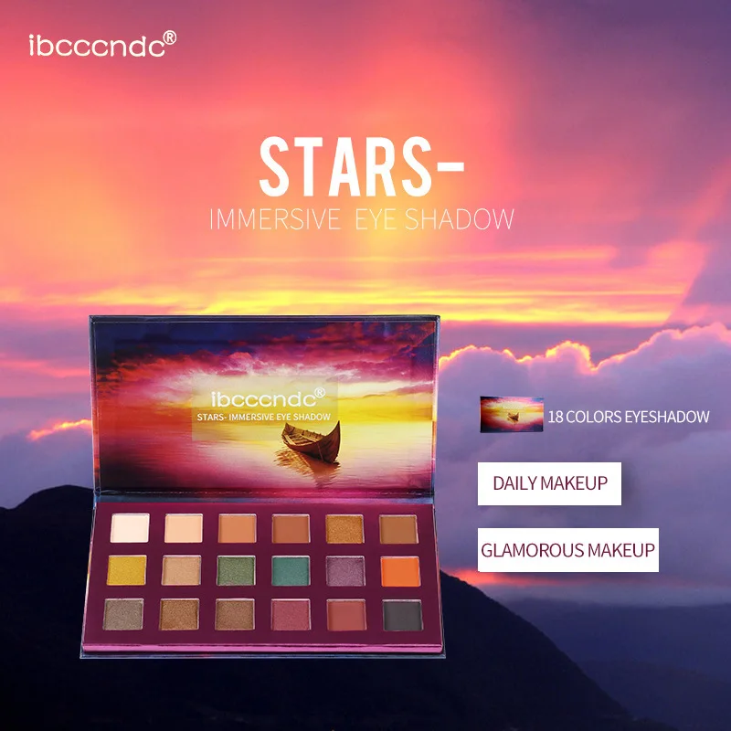 Сумерки тени для век в европейском и американском стиле 18 цветных теней под