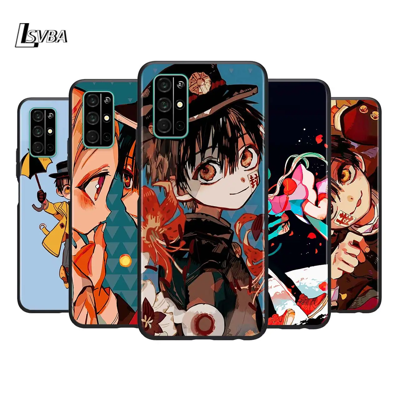 

Anime Hanako kun Yugi for Huawei Honor V30 V20 Pro X10 9S 9A 9C 9X 8X 10 9 Lite 8 7 Pro Silicone Soft Black Phone Case