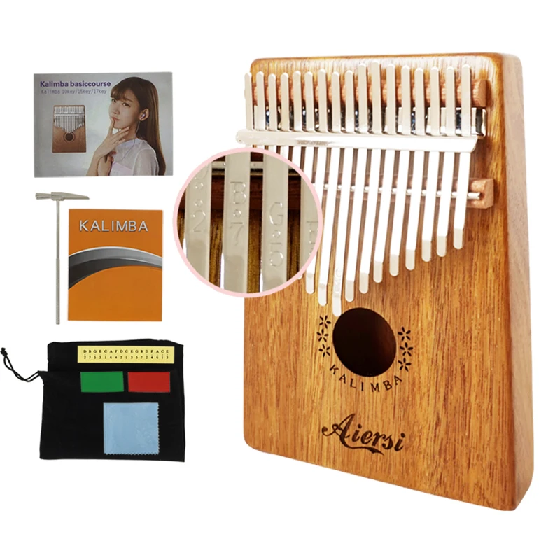 Полный комплект Aiersi Gecko дизайнерский подлокотник 17 ключей Kalimba портативный