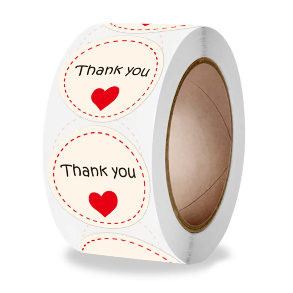 

100-1000 шт., этикетки с надписью Thank You, в виде красного сердца