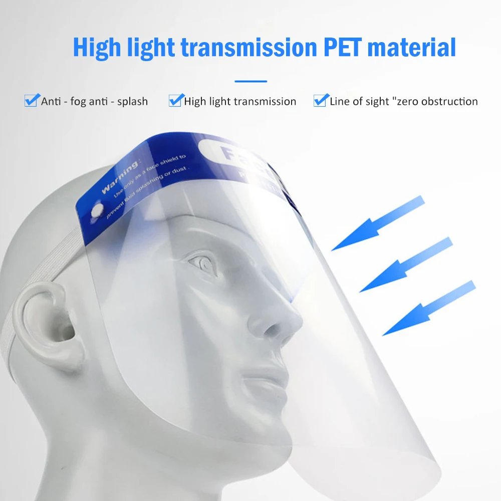 

Splash-Proof Protective Face Shield Reusable Full Face Protective Masks Anti Saliva Protection Clear Visor Respirator