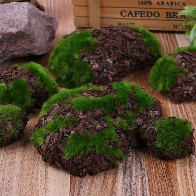 6 шт./упак. аквариум Имитация мох Камень Искусственный Пена завод Декор | Дом и сад