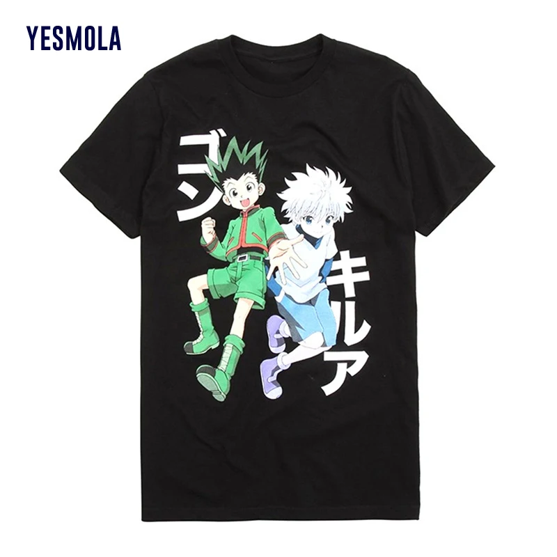 YESMOLA мужские женские футболки Топы Kawaii Hunter X футболка с изображением охотника Killua