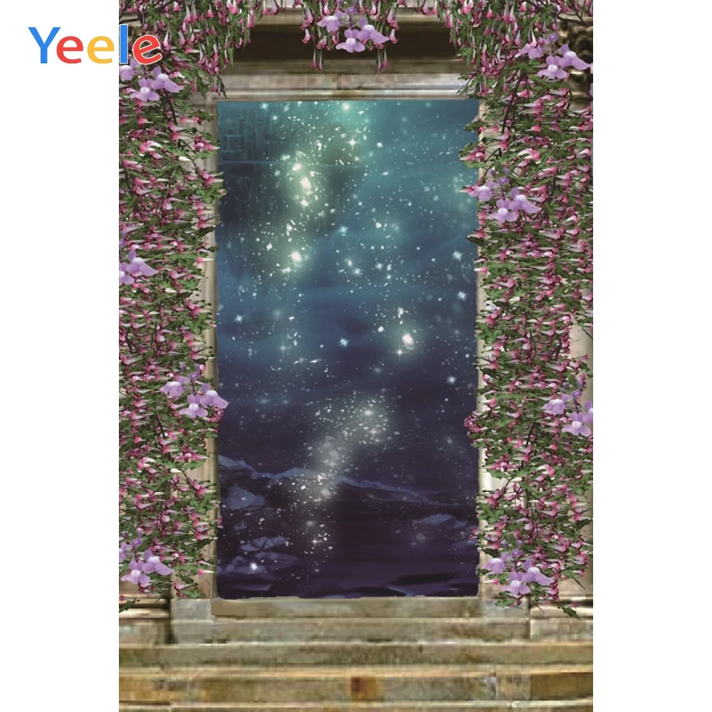 

Сказочный замок фон Страна Чудес Цветок Блестящий Фон для фотосъемки персонализированный фотографический фон для фотостудии