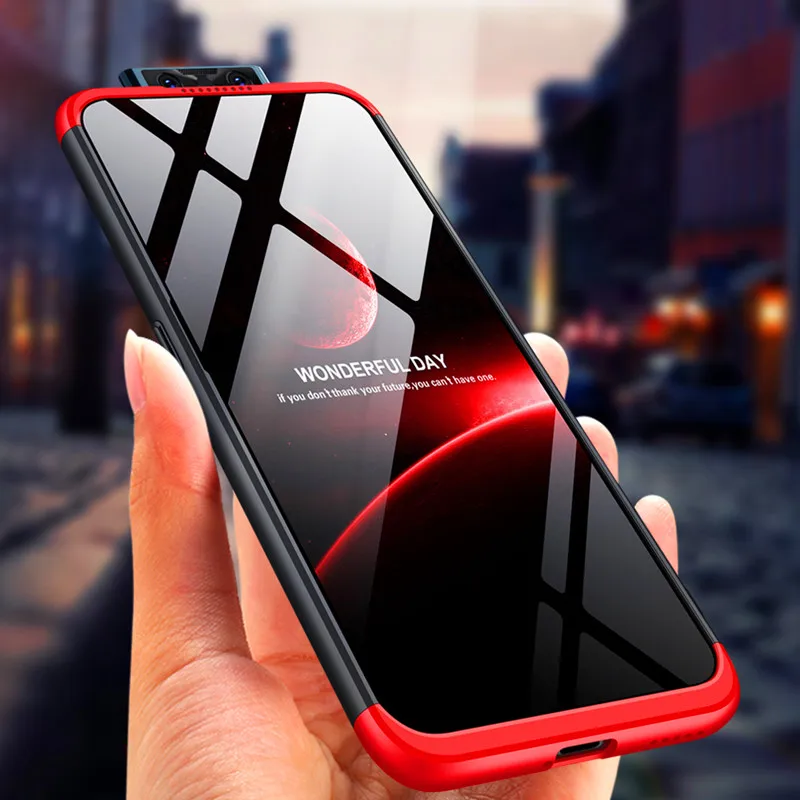 Vivo V17 Pro Чехол VivoV17Pro цветной 360 градусов полный чехол матовый Жесткий Чехол для Vivo V17Pro защитный чехол со стеклянной пленкой