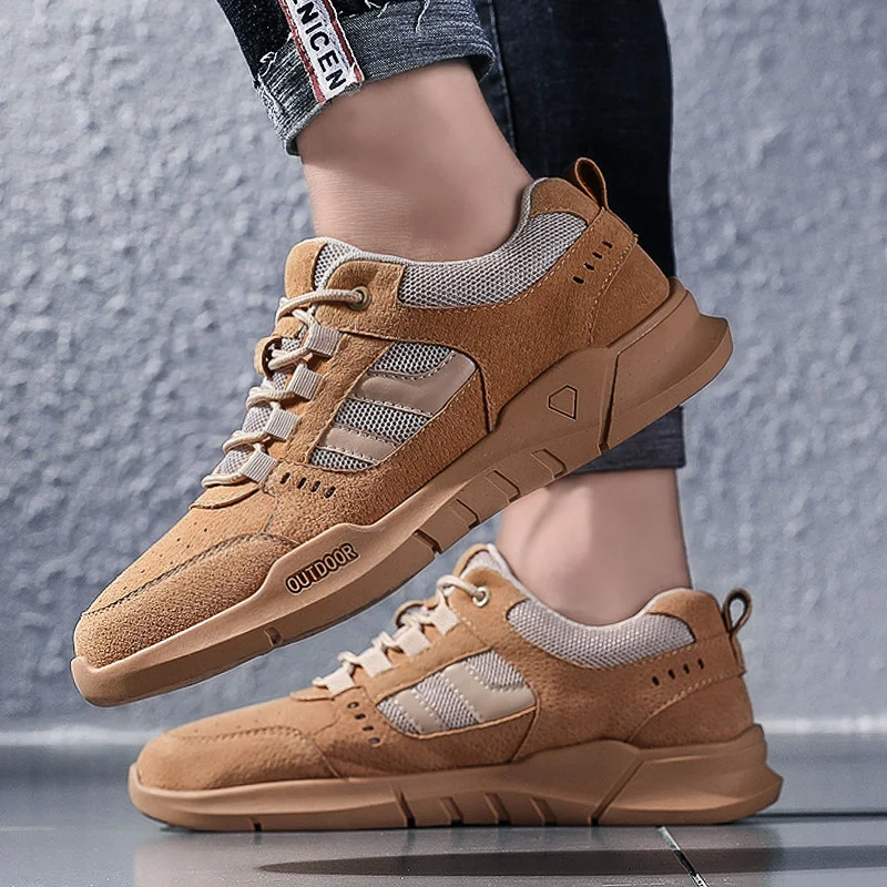 

2020 New Mesh Comfortable Men Casual Shoes Non-slip Leather Running Men Sport Shoes Fashion Breathable Comfortable Casual Shoes