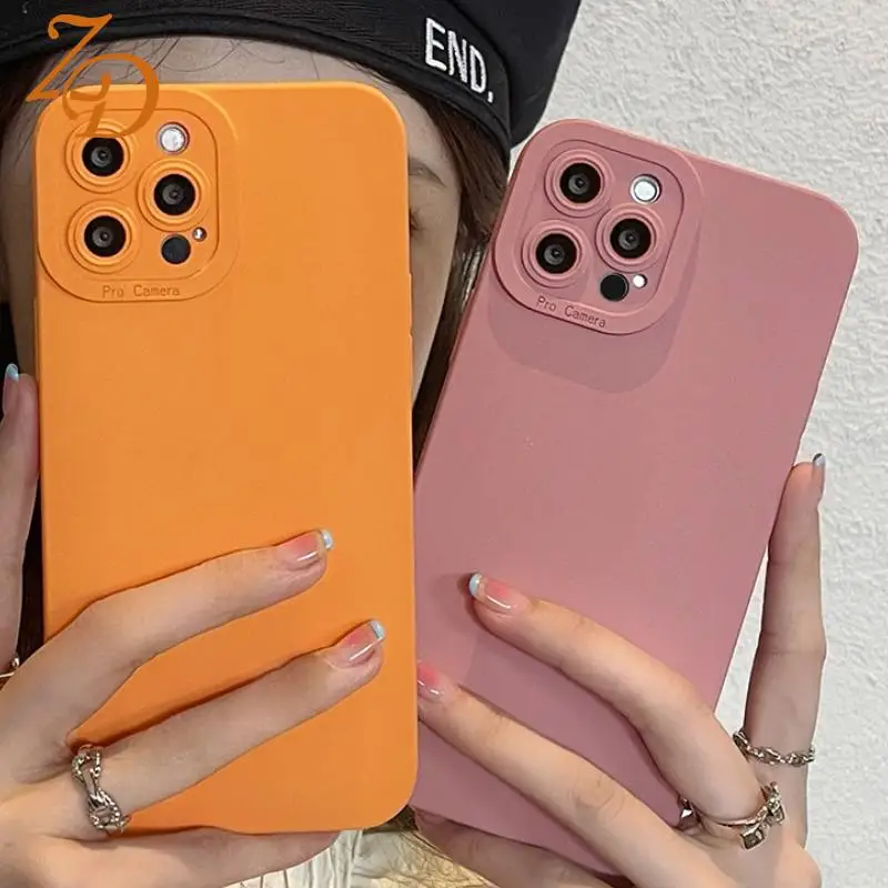 

Luxury Candy Color Matte Phone Case for Iphone 13 12 11 Pro Max X Xr Xs Max 7 8 Plus Camera Protection Enhancing Back Cover
