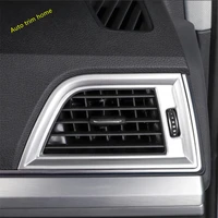 auto accessories front dashboard air conditioning ac outlet cover trim fit for audi q5 2017 2022 abs matte carbon fiber