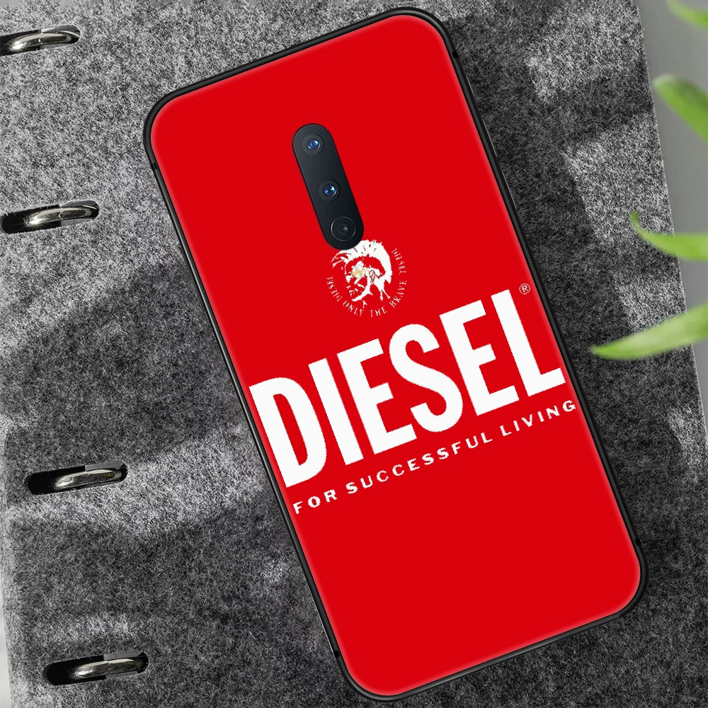 

Italian fashion brand Diesel Phone Case Cover Hull For 1+ Oneplus 5T 6 6T 7 7T 8 8T Pro black Etui Silicone Prime Tpu Coque