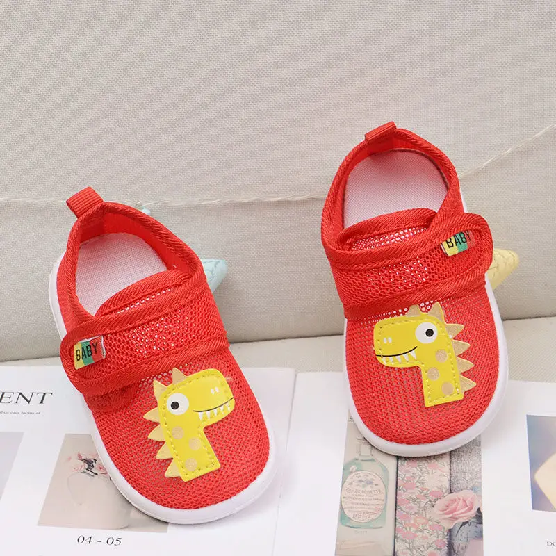

Baby Girls Boys First Walker Kid Infant Mesh Air Toddler Dinosaur Breathable Shoes 16-21 0-18M B1005 P13