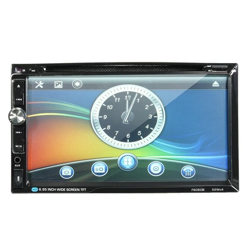 7 дюймов 2 Din 52W x 4 Универсальный автомобильный стерео dvd плеер Bluetooth Fm Mp3 Mp4 Радио Aux