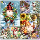 Алмазная живопись сделай сам, Рождество, Санта-Клаус, гномы, Алмазная мозаика, домашний декор, картина для вышивки крестиком, наклейка на стену, Рождество