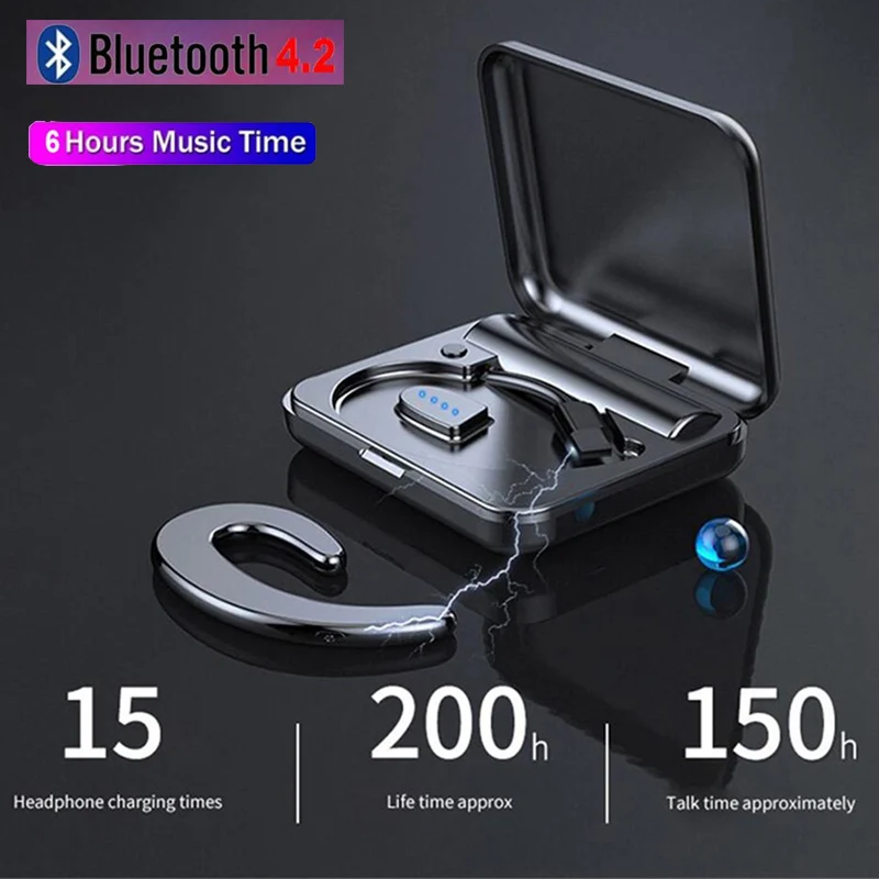 Bluetooth наушники с HD вызовом беспроводные спортивные костной проводимостью