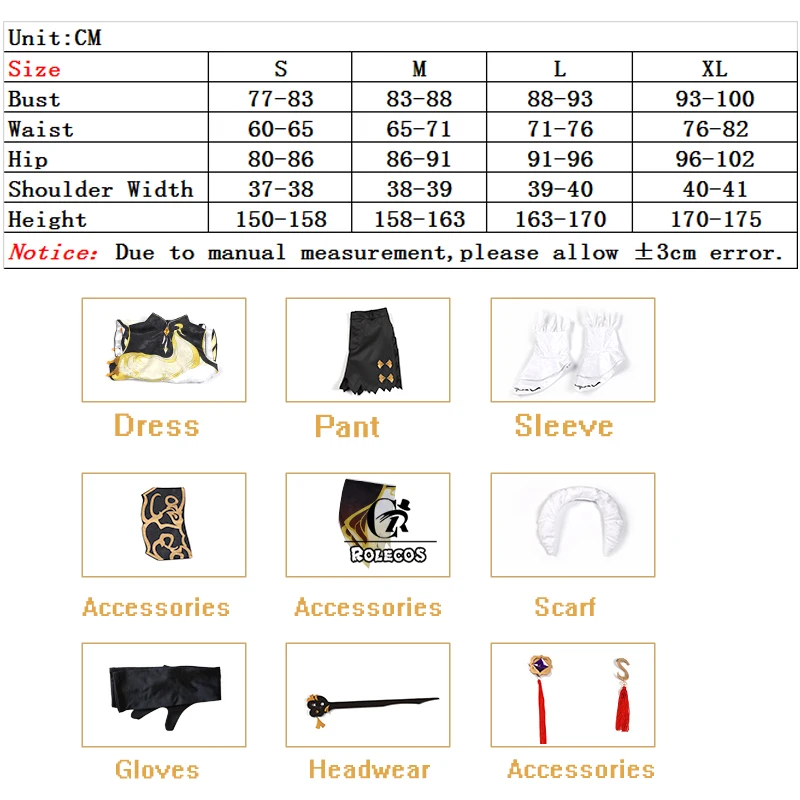 

ROLECOS Game Genshin Impact Cosplay Ningguang Costume 2020 New Cosplay Ningguang Costumes with Glove Women Dress Halloween Set
