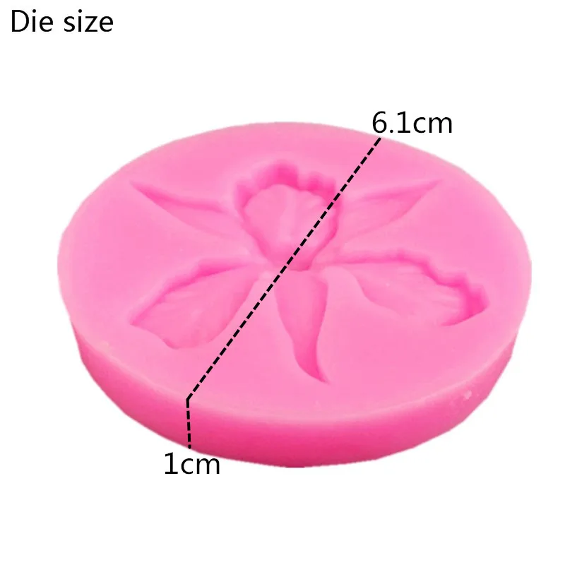 3D формочка из силикагеля в форме орхидеи тисненые мягкие конфеты шоколадные