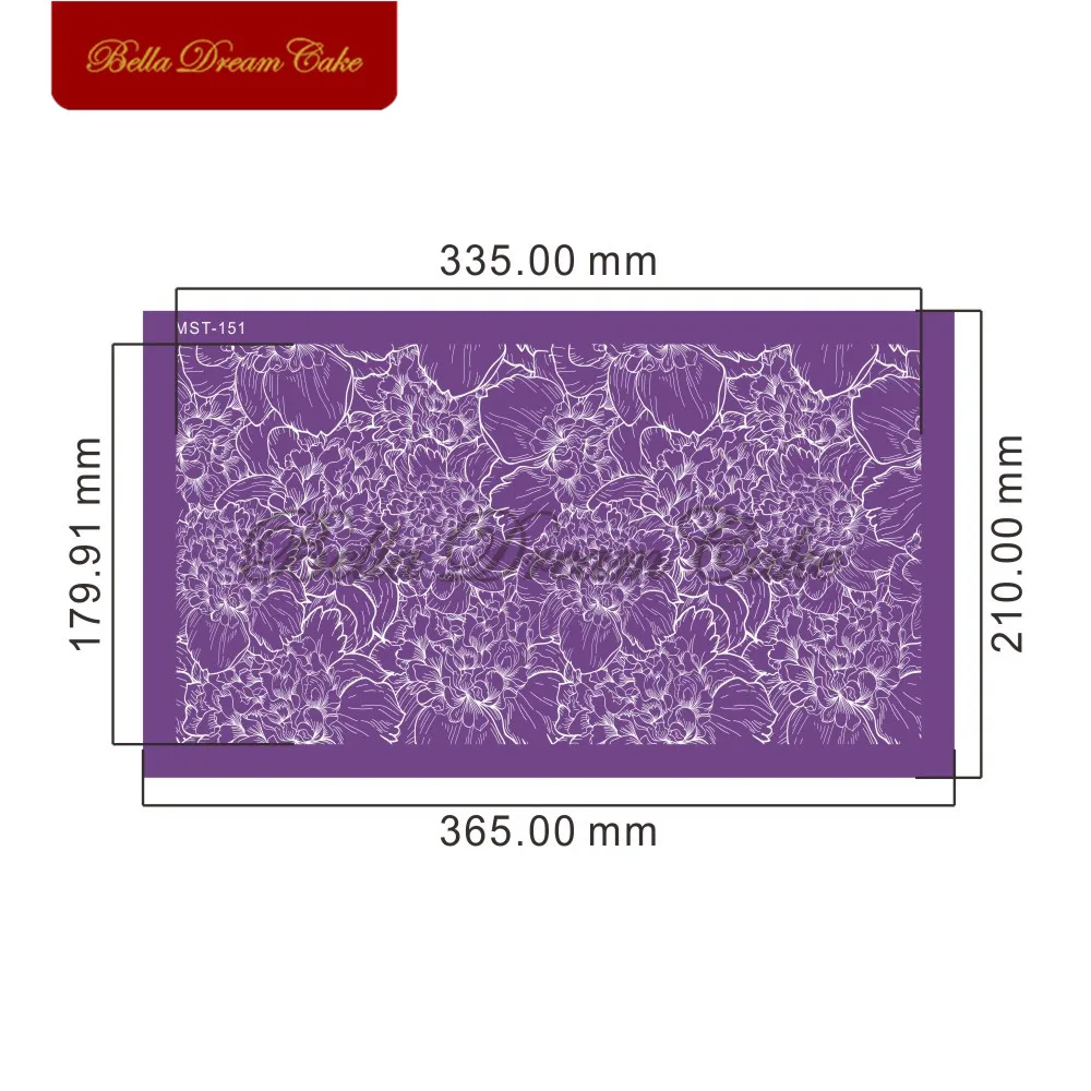 Цветущий пион цветок раньше трафареты для помадки торта шаблон свадебной ткани