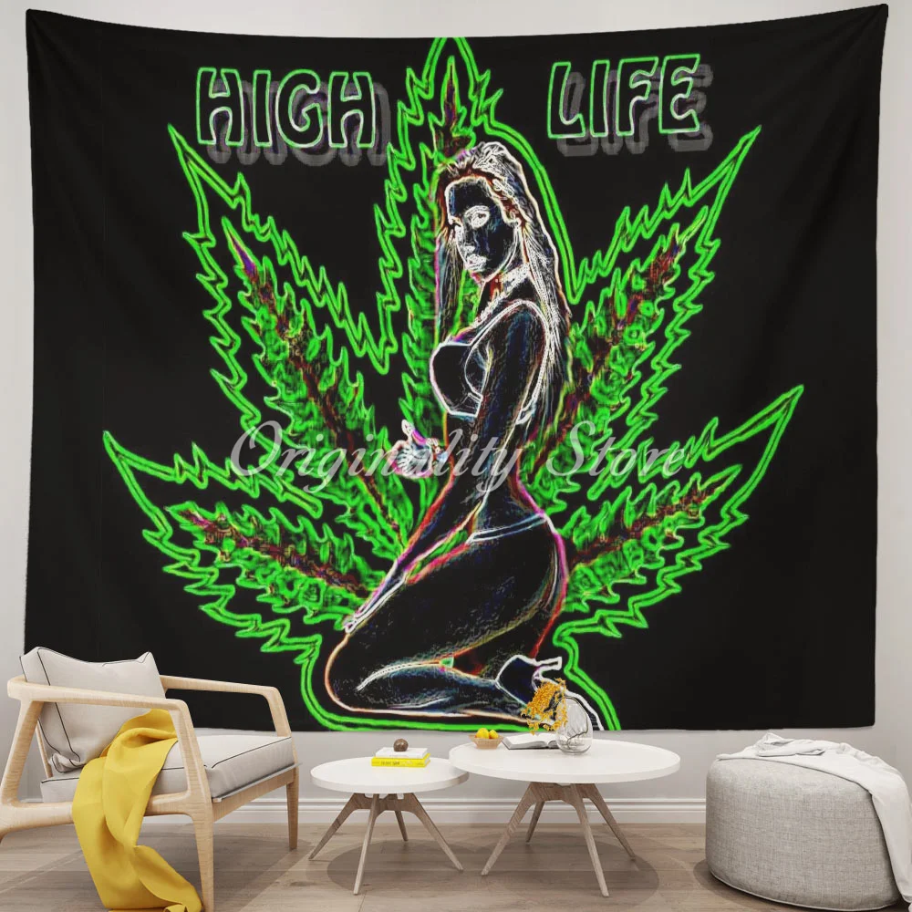 

High Life Leaf Reefer Grass Tapestry Wall Hanging