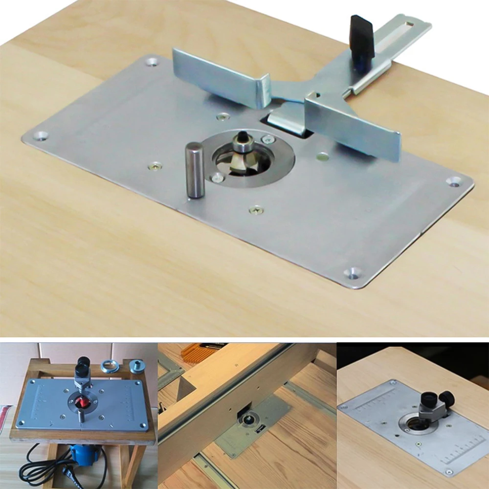 

Professional Router Flip Plate Table Insert Plate Guide for Woodworking Benches Router Table Plate Milling Trimming Machine