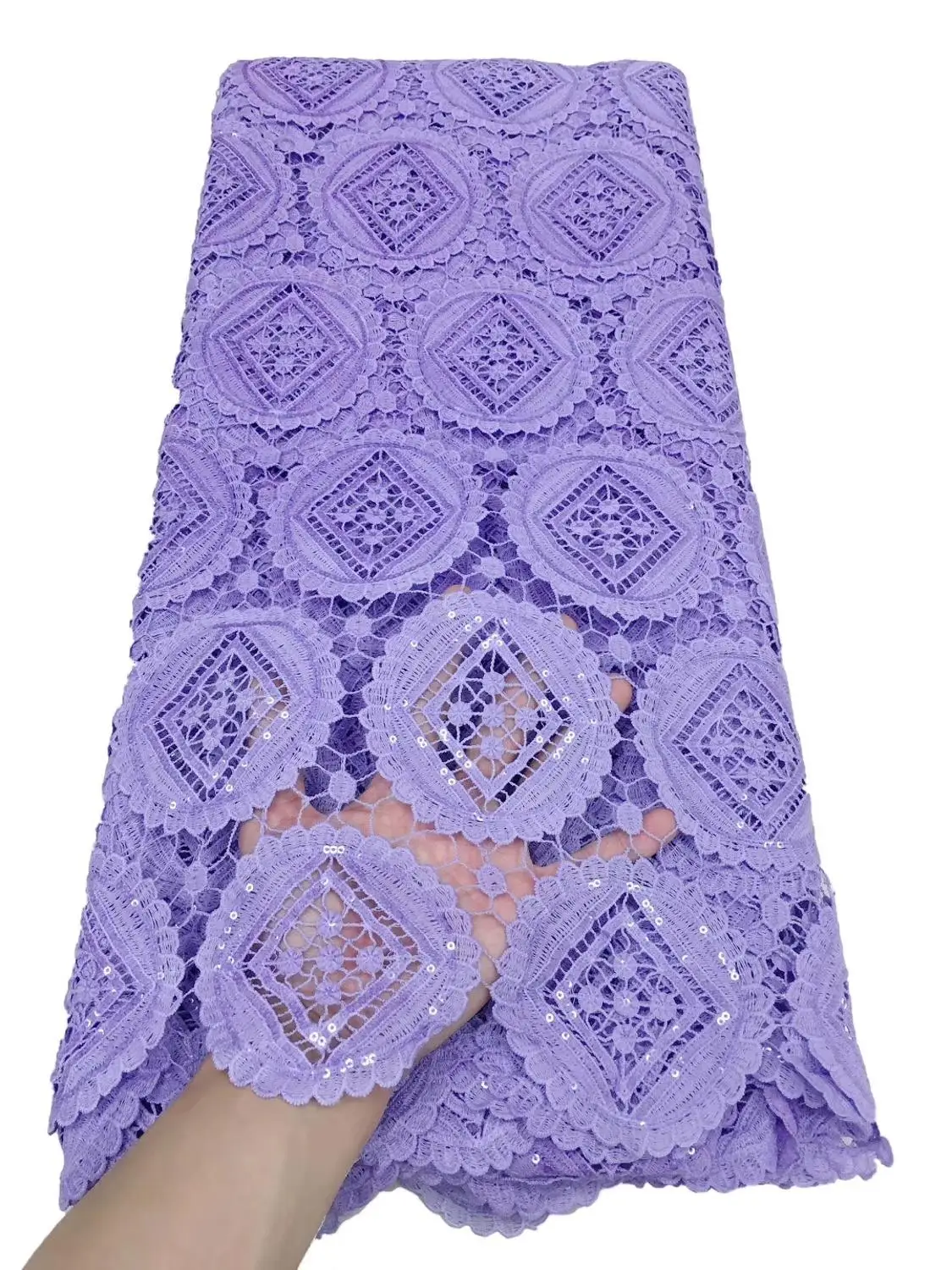 

MIQIER High Quality African nigerian tulle Lace Fabric cotton fabric Water Soluble fabric for sewing nigerian dress Swiss j61