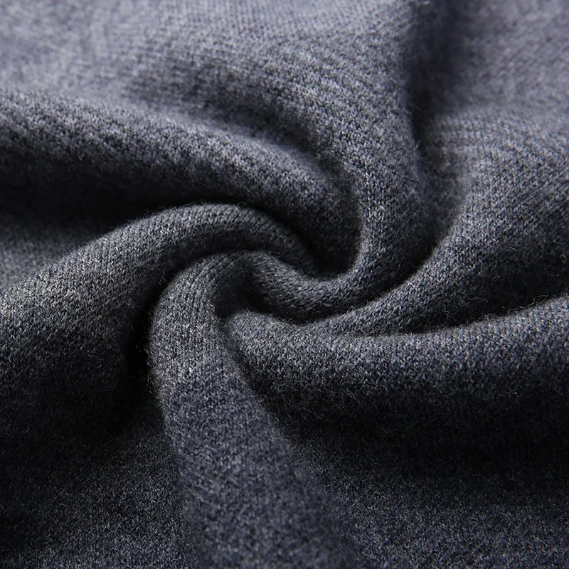 Мужской утепленный жаккардовый свитер повседневная куртка из 100% чистой шерсти с