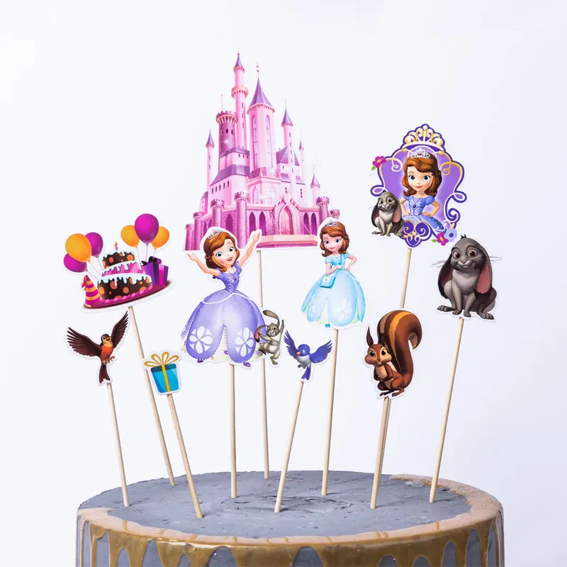 Toppers-27-1set 1 компл. Мультфильм Мститель игрушка история замороженные дети партии кекс Picks выбор Дети День рождения Минни украшения семья вечерние поставки - Цвет: Toppers-27-1set