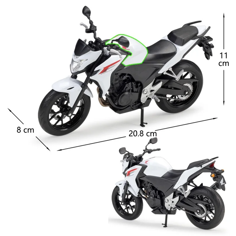1:10 Welly Honda CB500F CBR1000RR уличный мотор Yamaha Kawasaki Ninja 650R 2017 KX 250F модель мотоцикла литая |