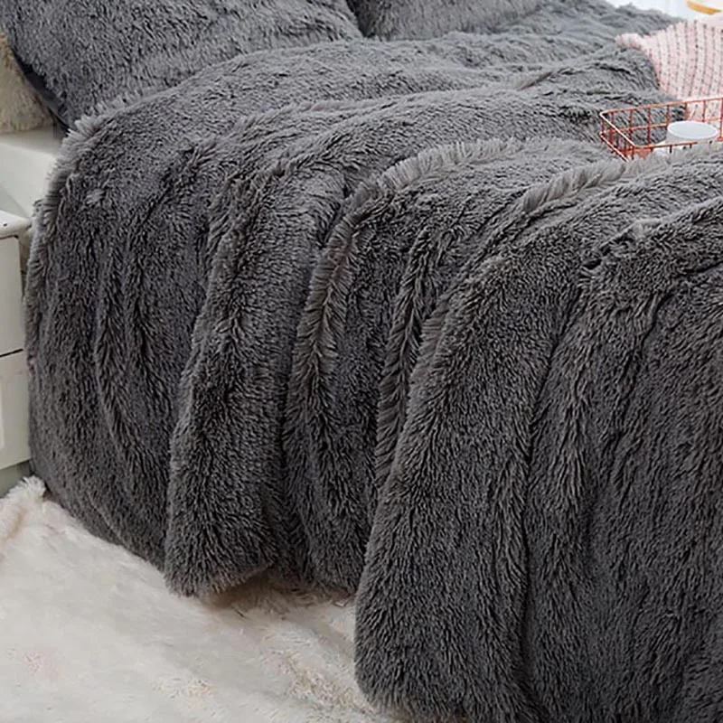 

Long Hair Blanket For Bed Winter Bed Blankets On The Sofa Adult Fleece Blankets And Bedspreads For Home Solid Color Stitch Duvet