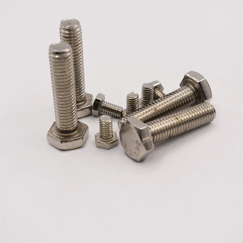 

DIN933 304 Stainless Steel Screws External Hex Screws M14 Thread 25-150mm Thread Length Outer Hex Insulation Screw