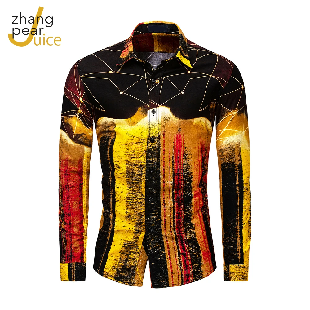 

Fashion Men Shirts Tops Casual Street Clothing Men Button Long Sleeve Shirts