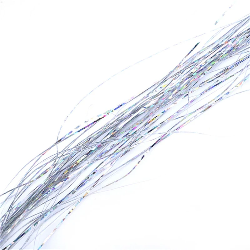 100 PC/bag Fly Fishing Line Tying Flat Holo Tinsel Flash Minnow Pike Saltwater Steelhead Streamer Material WQ | Спорт и развлечения