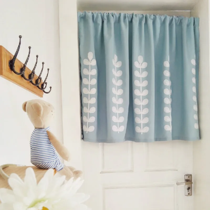 Полузанавески DUNXDECO на дверь Короткие Занавески для кухни скандинавские свежие