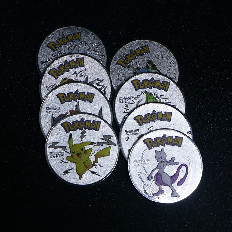 Различные японские Мультяшные золотые и серебряные монеты зубы покемона фея