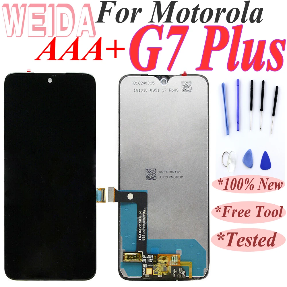 Новый ЖК дисплей 6 2 дюйма для MotoRola Moto G7 Plus XT1965 сенсорный экран стекло дигитайзер +