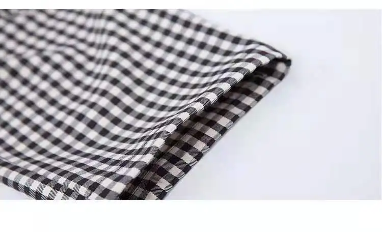 

Ins New Women's Two-piece Suit] Korean Students Long-sleeved T-shirt + Plaid Casual Trousers Outfits for Women