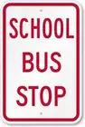 Жестяная вывеска Новый Алюминий школьная металлическая знак остановки автобуса в ретро-стиле