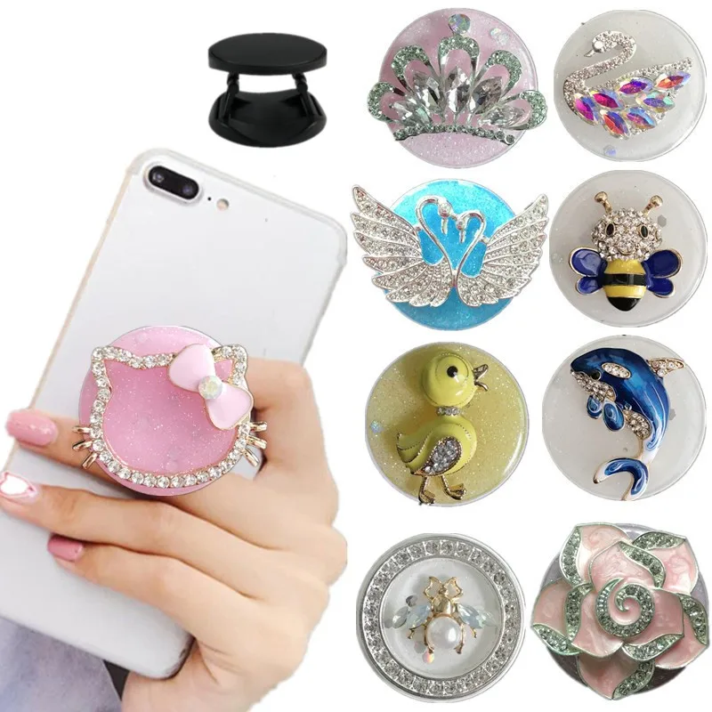 Универсальный алмаз мобильный телефон кронштейн милый 3D животное подушка