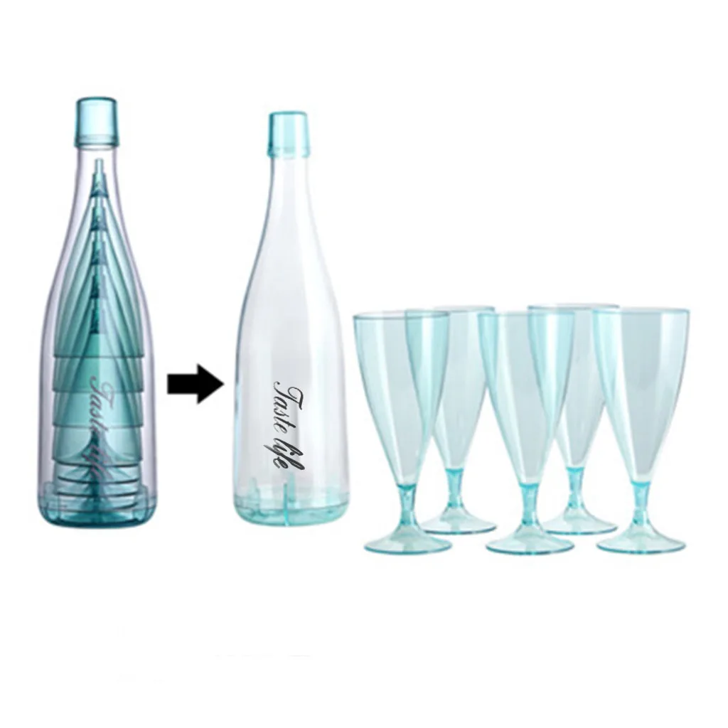 

Champagne Gglass 6-piece Cold Drink Juice Glass Plastic Cocktail Stemware High Quality Plastic Wine Glasses