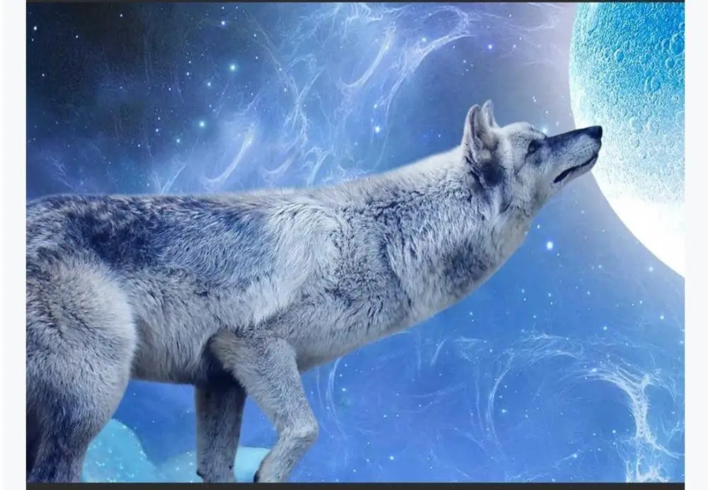 Фото на заказ Фантастическое Пространство Луна настенные стикеры роспись