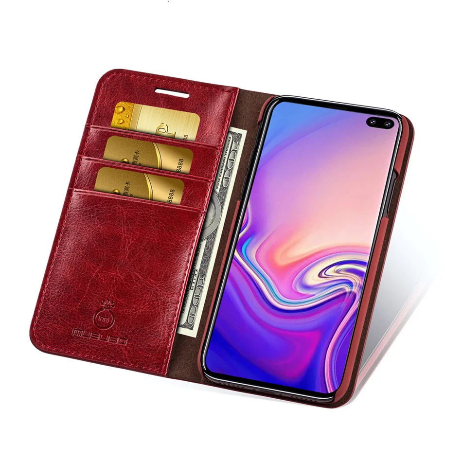 Musubo Роскошный деловой чехол для samsung Galaxy S10 S10+ S10e, чехол из натуральной кожи с откидной крышкой s, чехол для S9 Plus, S8, S7, Funda, Coque Capa